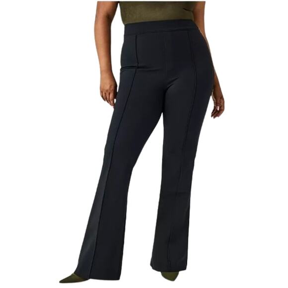 Spanx Smooth PerfectFit Ponte Flare Pant - Classic Black Medium - Picture 1 of 7